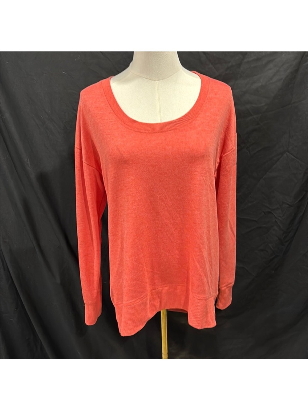 Balance Collection Coral Scoop Neck Long-Sleeve Top